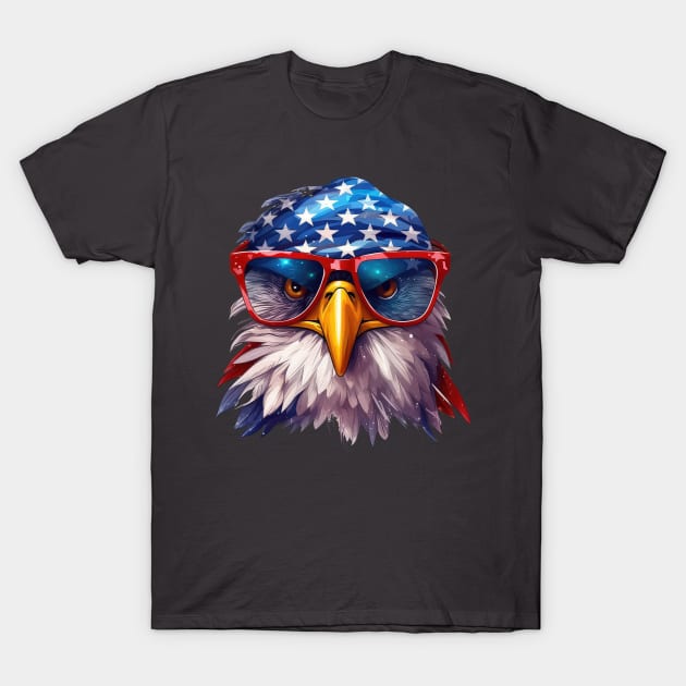 American Eagle Biker T-Shirt by Kingdom Arts and Designs